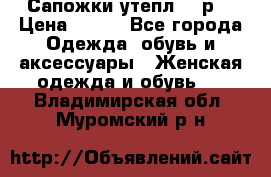 Сапожки утепл. 39р. › Цена ­ 650 - Все города Одежда, обувь и аксессуары » Женская одежда и обувь   . Владимирская обл.,Муромский р-н